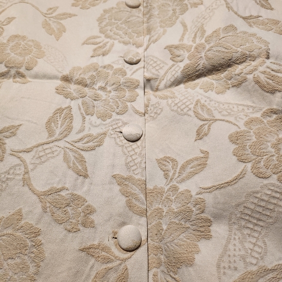 2nd set Pottery Barn Ivory Jacquard Twin Duvet Cover & Sham & Roman Shade - Picture 2 of 9